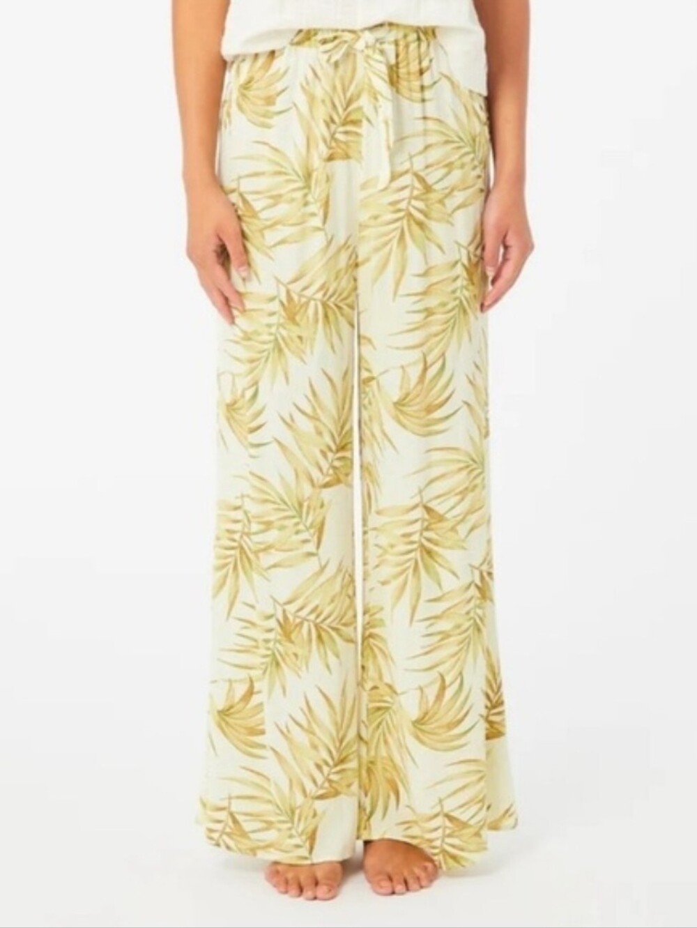 Rip Curl Montego Palm Tree Wide Leg Pants Medium Flowy